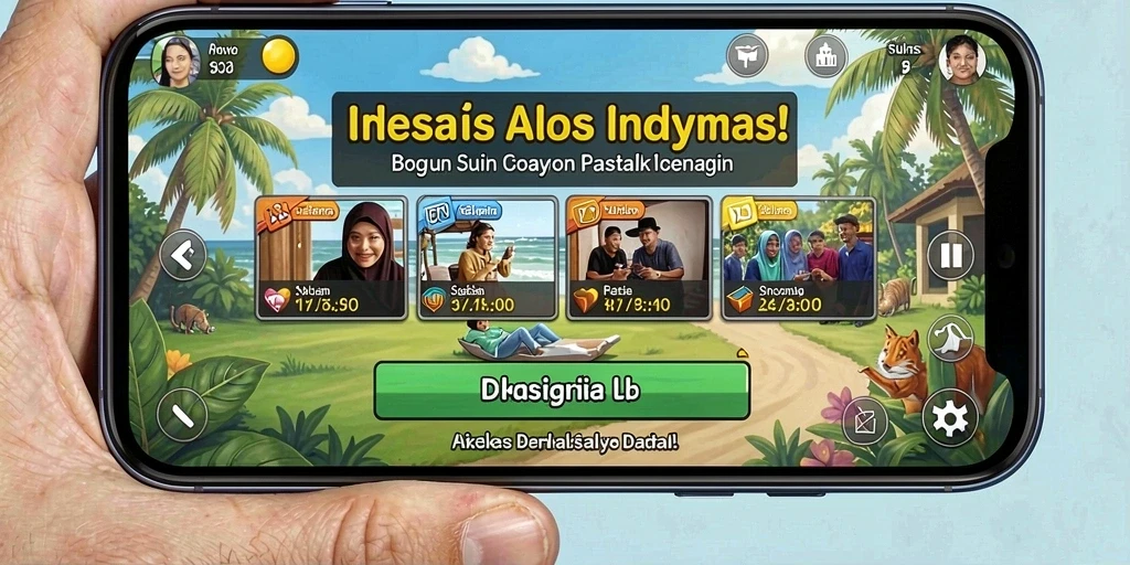 Pemandangan indah dari level yang menantang.